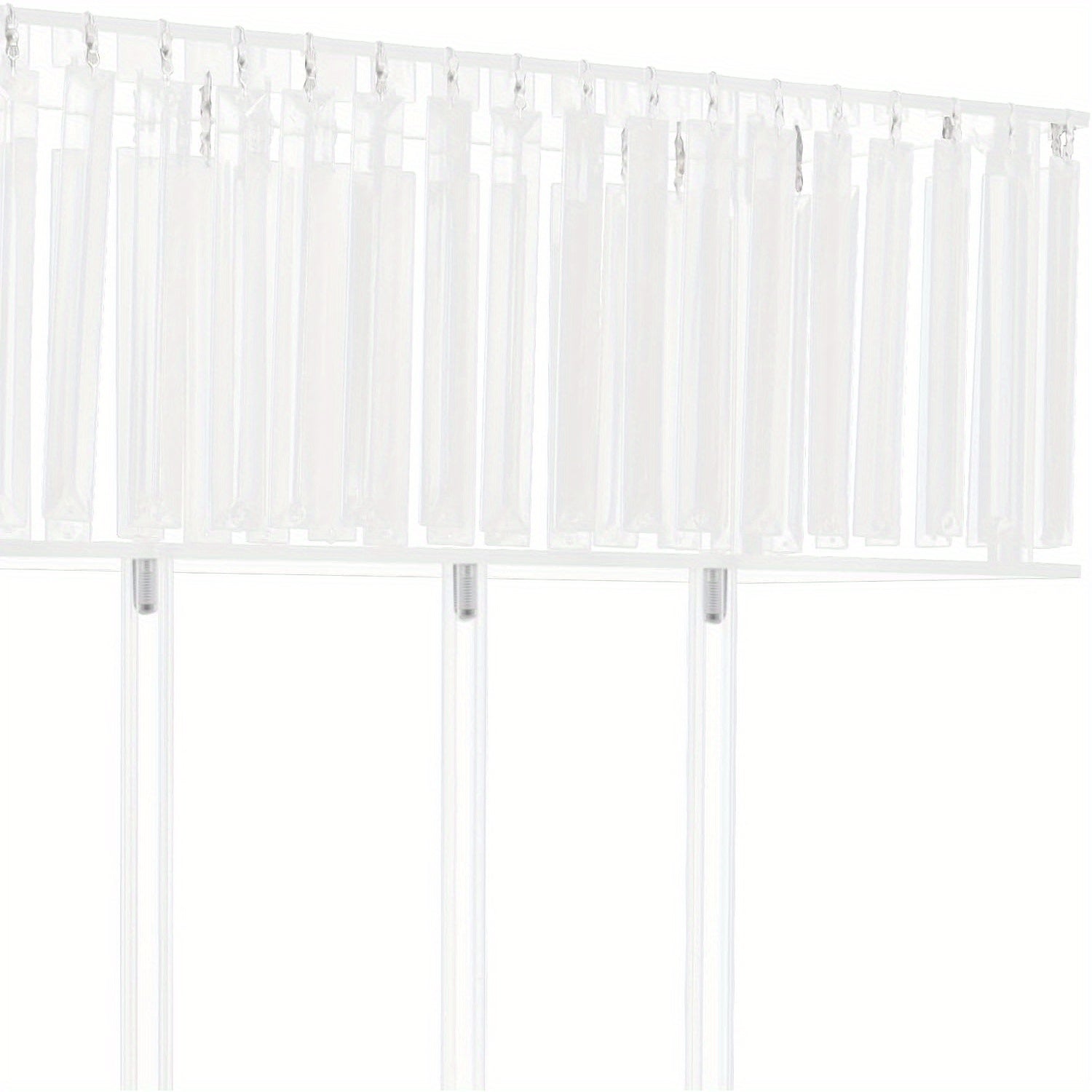 Large Modern Acrylic Wedding Flower Stand with Hanging Pendants - 9.36meter-like Height (59.94cmL x 77.98cmH) Clear Vase, Sturdy Base /Table Centerpiece