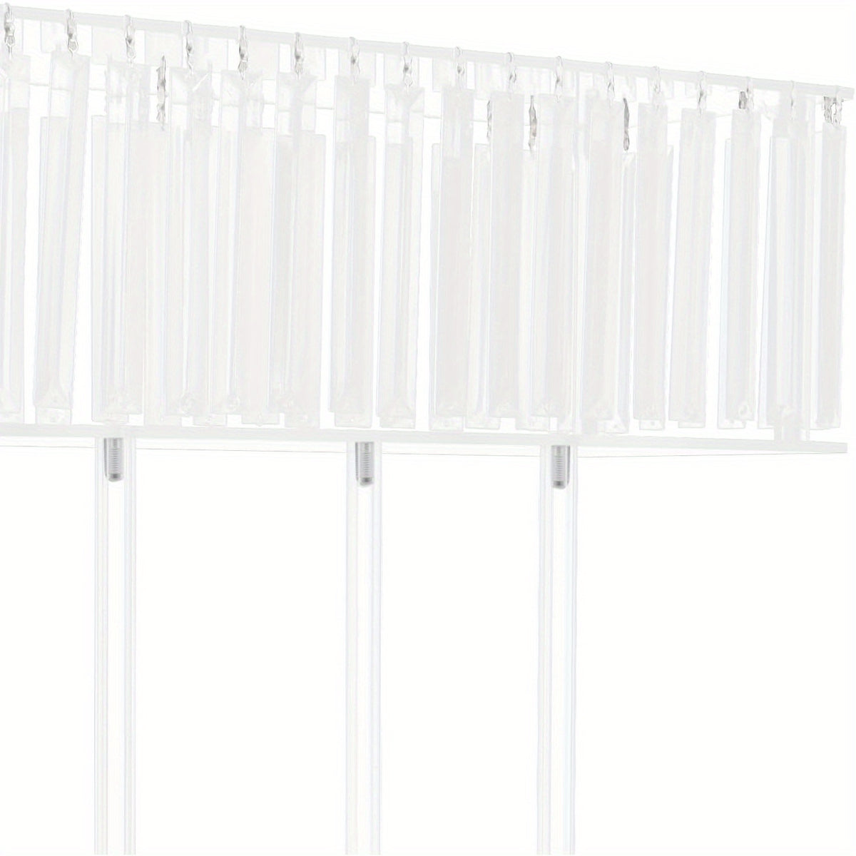 Large Modern Acrylic Wedding Flower Stand with Hanging Pendants - 9.36meter-like Height (59.94cmL x 77.98cmH) Clear Vase, Sturdy Base /Table Centerpiece