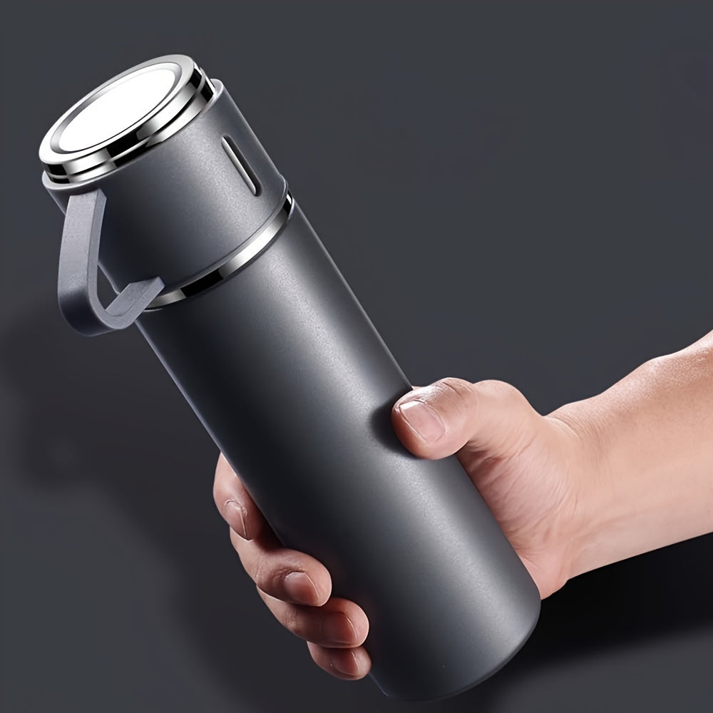 1pc One cup three lid set, cup lid can be used as a cup, new insulated cup car water cup business gift set