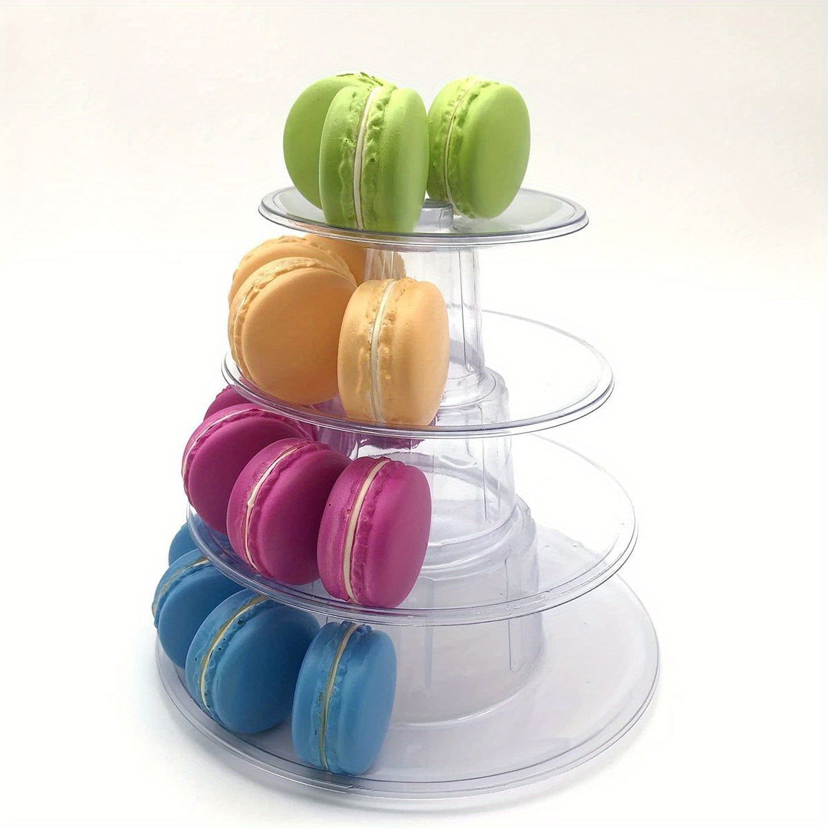 1pc 4/6/10 Tier Round Macaron Display Stand Cake Stand Dessert Cupcake Stand Cookie Tray Rack Desserts Display For Wedding Birthday Party Baby Shower Bakery Decor Halloween Christmas Thanksgiving