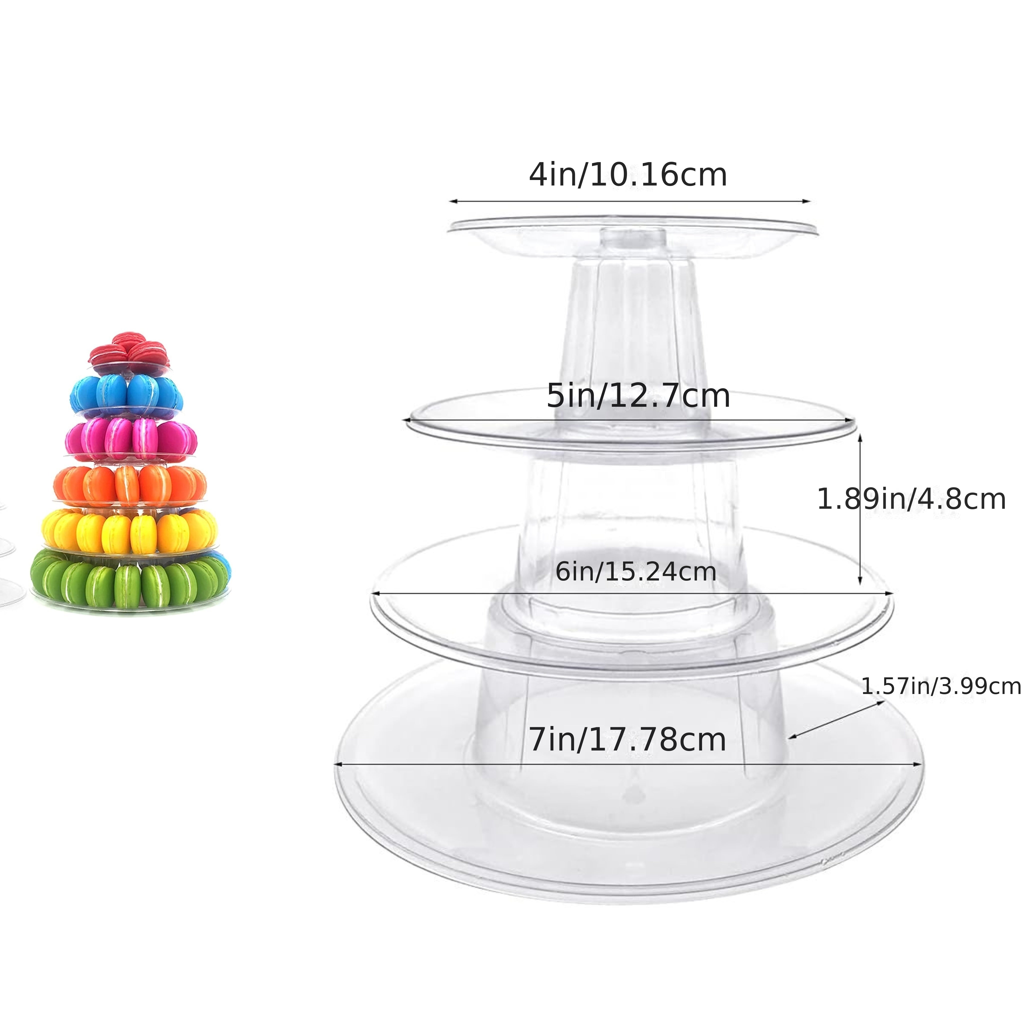 1pc 4/6/10 Tier Round Macaron Display Stand Cake Stand Dessert Cupcake Stand Cookie Tray Rack Desserts Display For Wedding Birthday Party Baby Shower Bakery Decor Halloween Christmas Thanksgiving
