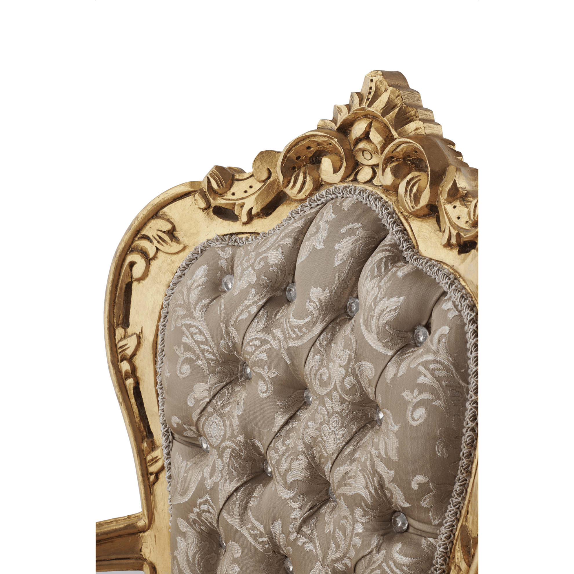 Table Chair Baroque-Style Armchair - Rococo in Solid Wood Decorated