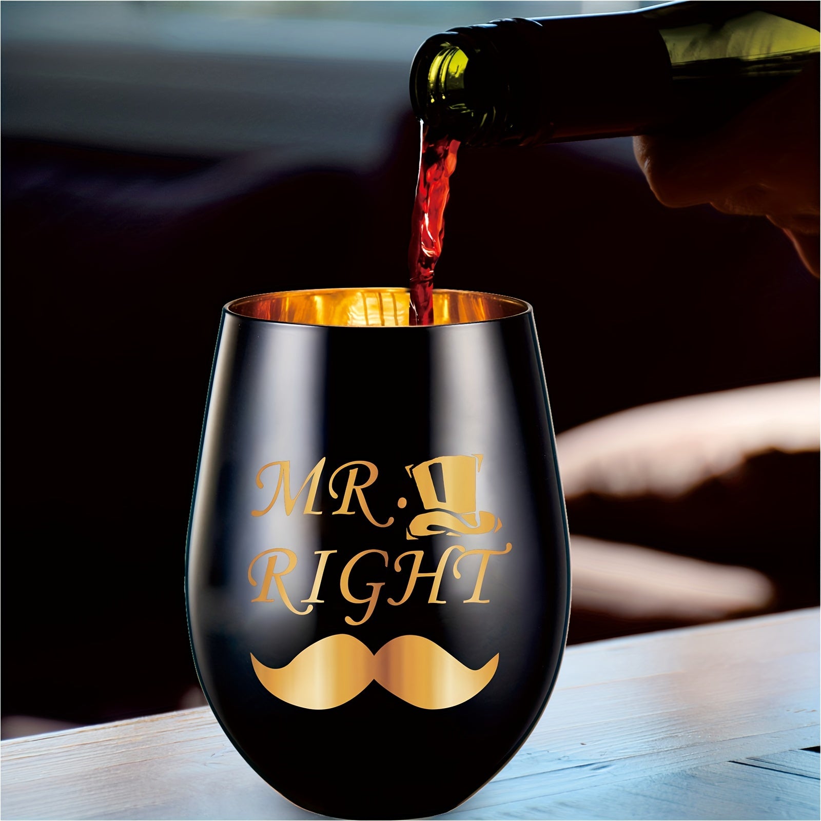 [Popular Choice] 2pcs,Mr Right Mrs Always Right Wine Glasses - Wedding Engagement Gifts for Husband Wife Newlywed Couples Bride Groom Anniversary Bride and Groom Bridal Shower Gifts