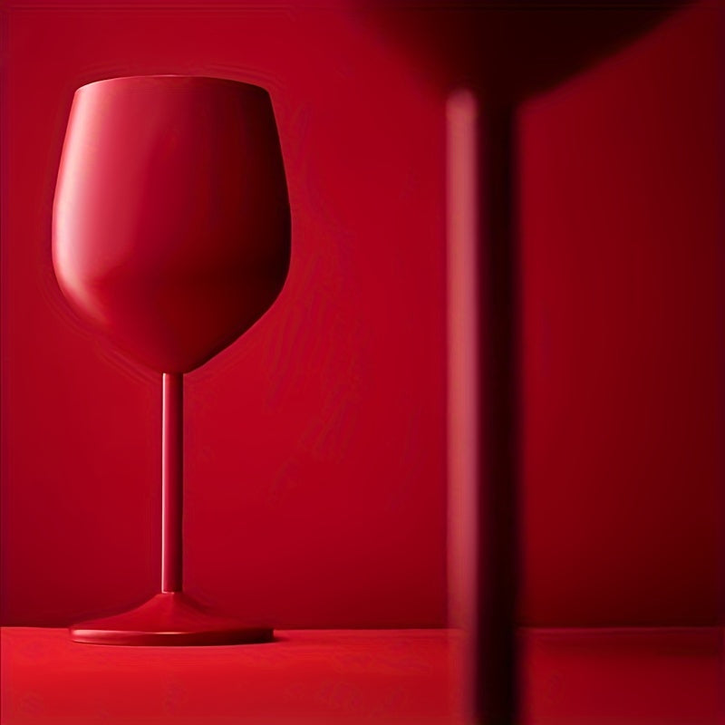 2pcs Stainless Steel Wine & Champagne Glasses - Elegant Metal Goblets in Golden, Silvery, Black, Rose Golden, Red for Dining, Bars, Kitchens, Parties - Reusable, Handwash Only