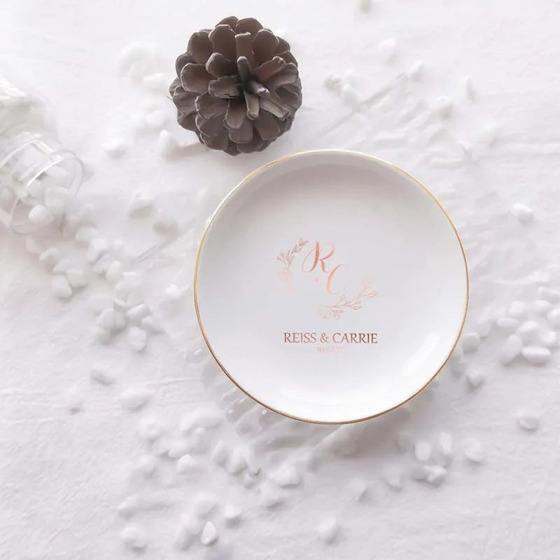 Jewelry Dish Personalized Engagement Gift Ring Dish Wedding Ring Holder Custom Ring Dish Gift For Bride Bachelorette Favor