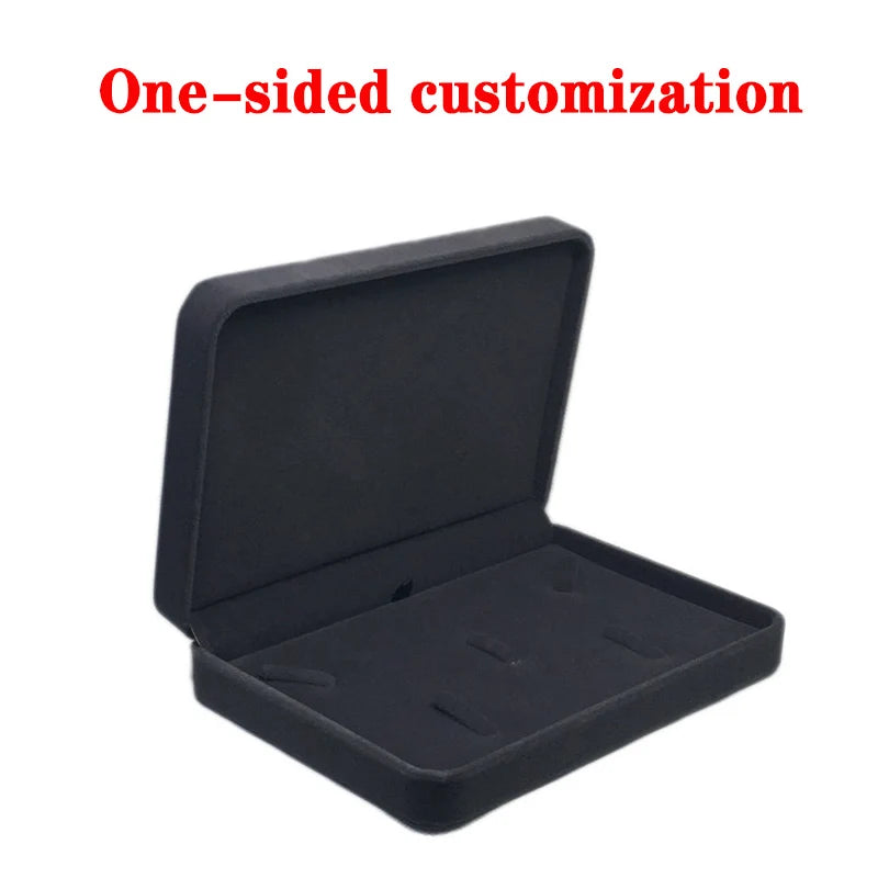 Custom Flannel Jewelry Box Personalise Wedding Ring Box Necklace Ring Earring Bracelet Gift Boxs For Bride Wedding Jewelry Box