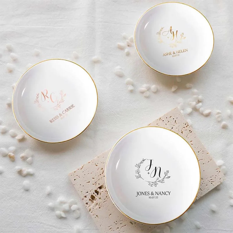 Jewelry Dish Personalized Engagement Gift Ring Dish Wedding Ring Holder Custom Ring Dish Gift For Bride Bachelorette Favor