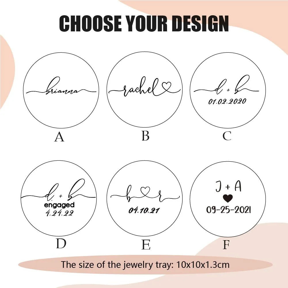Jewelry Dish Personalized Engagement Gift Ring Dish Wedding Ring Holder Custom Ring Dish Gift For Bride Bachelorette Favor