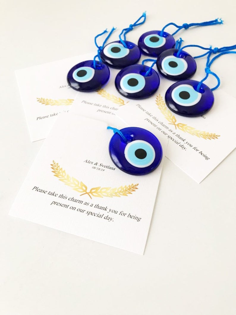 Evil eye luxury wedding favors, 50Pcs.