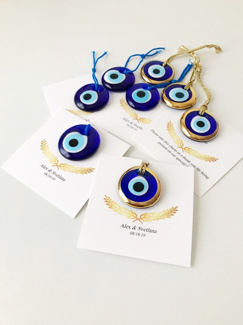 Evil eye luxury wedding favors, 50Pcs.