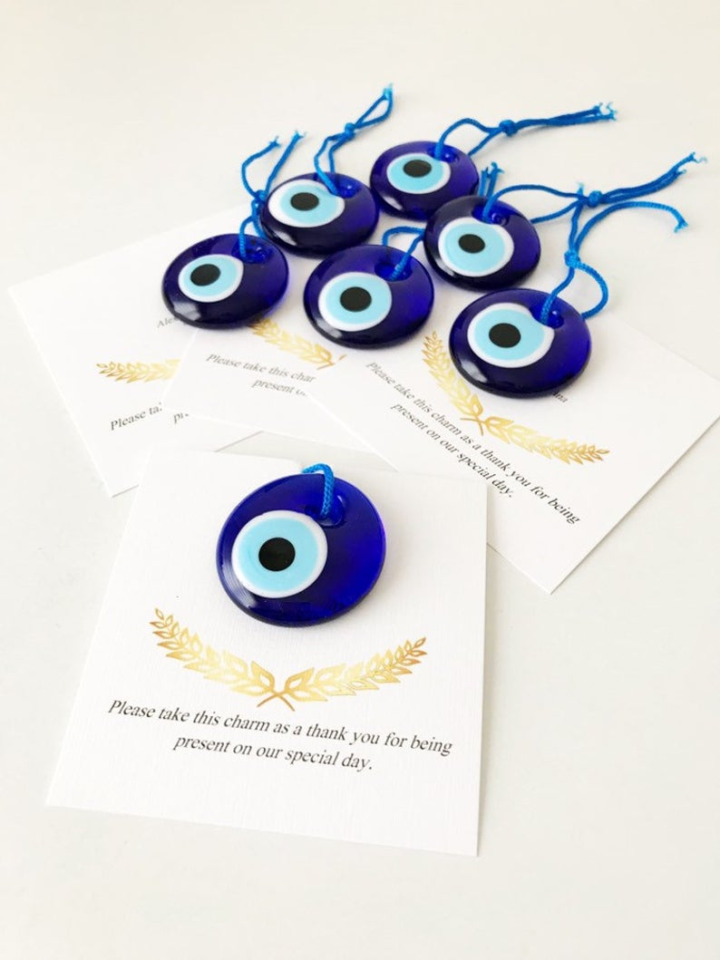 Evil eye luxury wedding favors, 50Pcs.