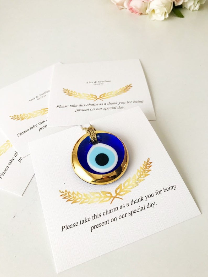 Evil eye luxury wedding favors, 50Pcs.