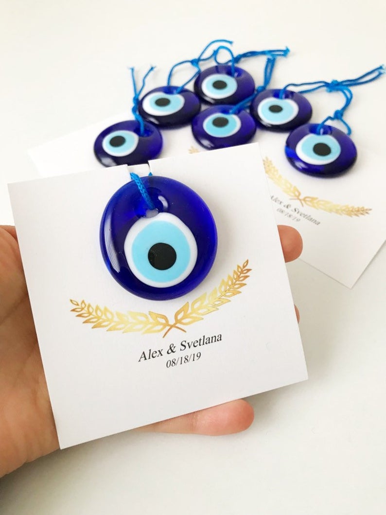 Evil eye luxury wedding favors, 50Pcs.