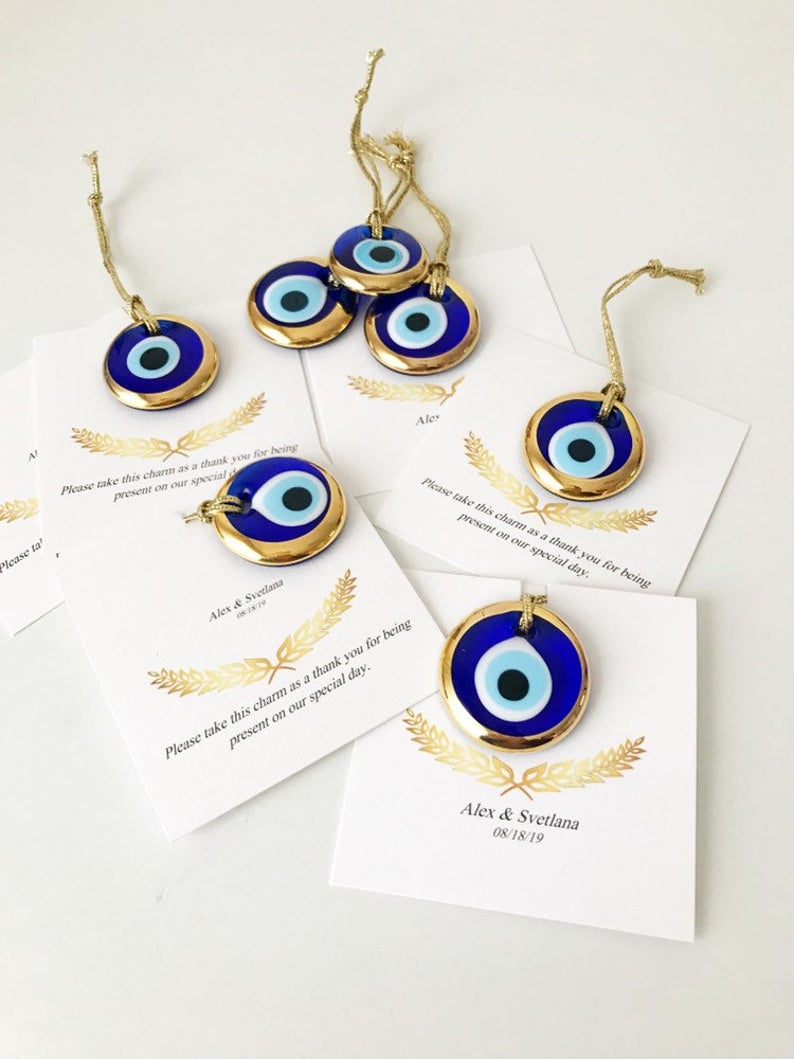 Evil eye luxury wedding favors, 50Pcs.