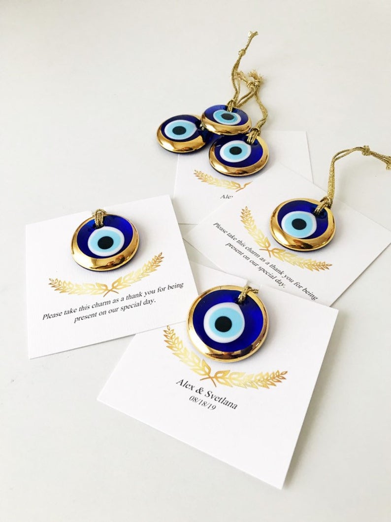 Evil eye luxury wedding favors, 50Pcs.