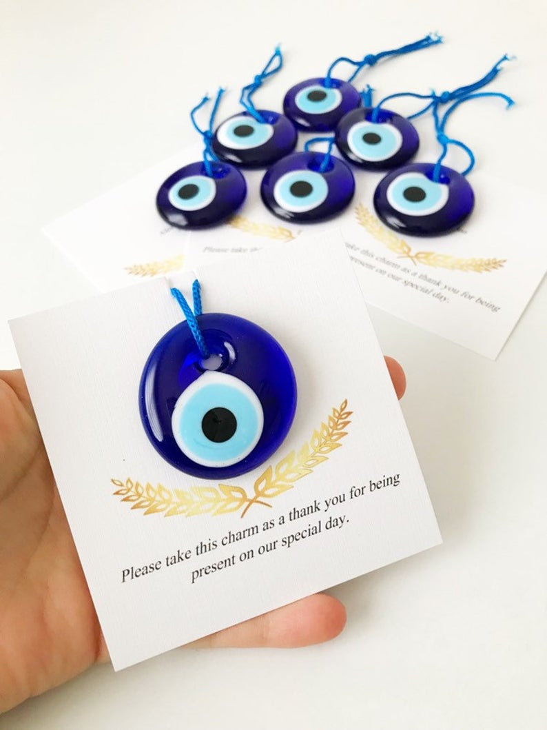 Evil eye luxury wedding favors, 50Pcs.