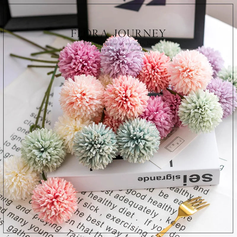 3/5Pcs Hydrangea Artificial Flowers Bouquet For Home Bedroom Decor Wedding Decoration Craft Vases Flower Arrangement Accessories