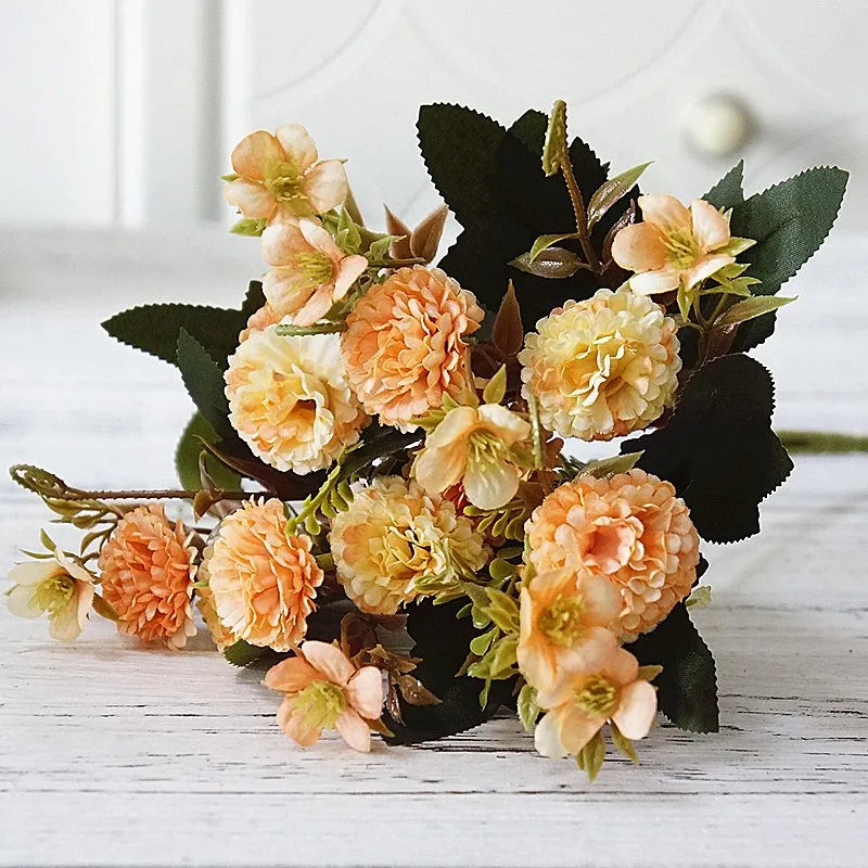 1 Bundle European Small Clove Carnations Artificial Flowers Wholesale Home Photography Soft Decoration Handmade Diy Materials