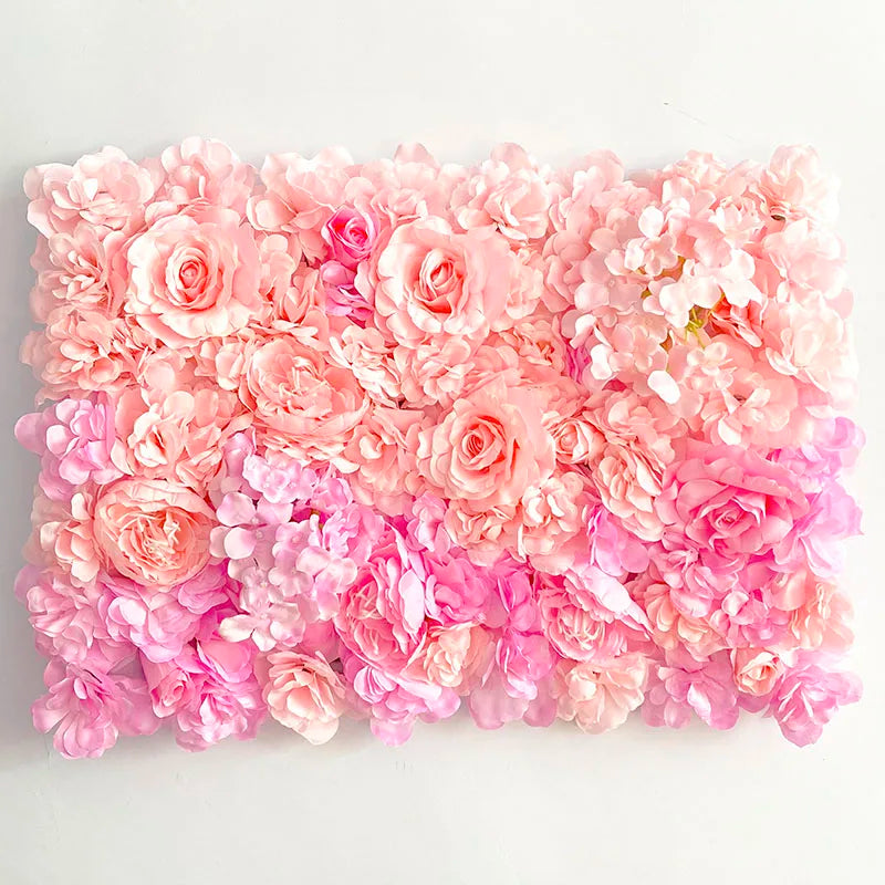 Silk Rose Flowers 3D Backdrop Wall Wedding Decoration Artificial Flower Wall Panel for Home Decor Backdrops Baby Shower