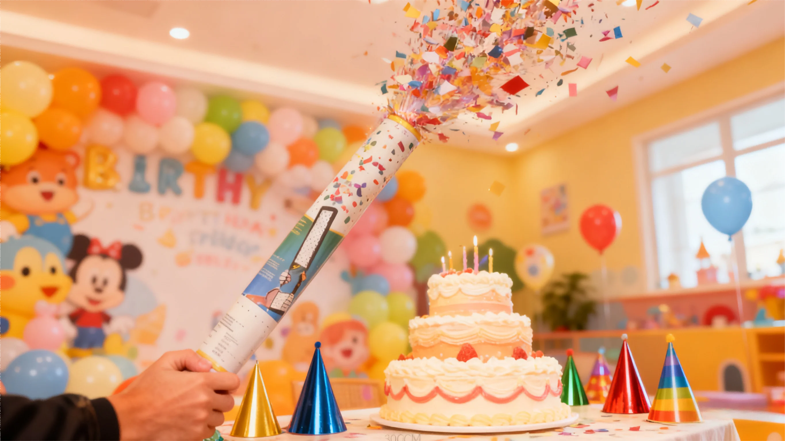 Confetti Wands, Colorful Confetti Shoot Poppers, Tissue Paper Flick Flutter Sticks for Wedding Celebrations, Birthday