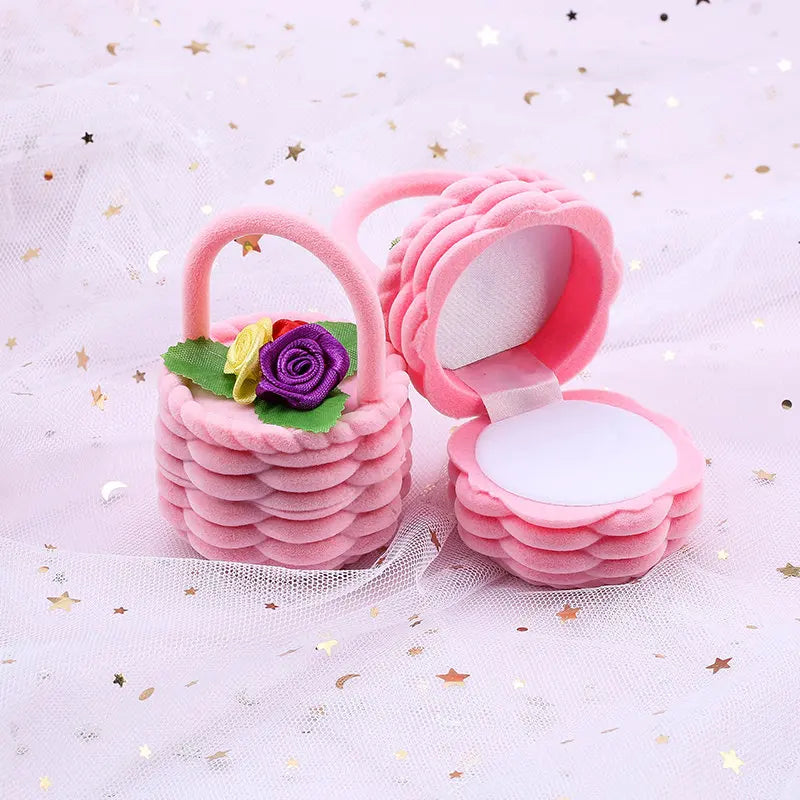 One Piece Velvet Jewelry Box Gift Box Container Wedding Ring Box Ring Case Earrings Holder For Jewelry Display& Jewelry Package