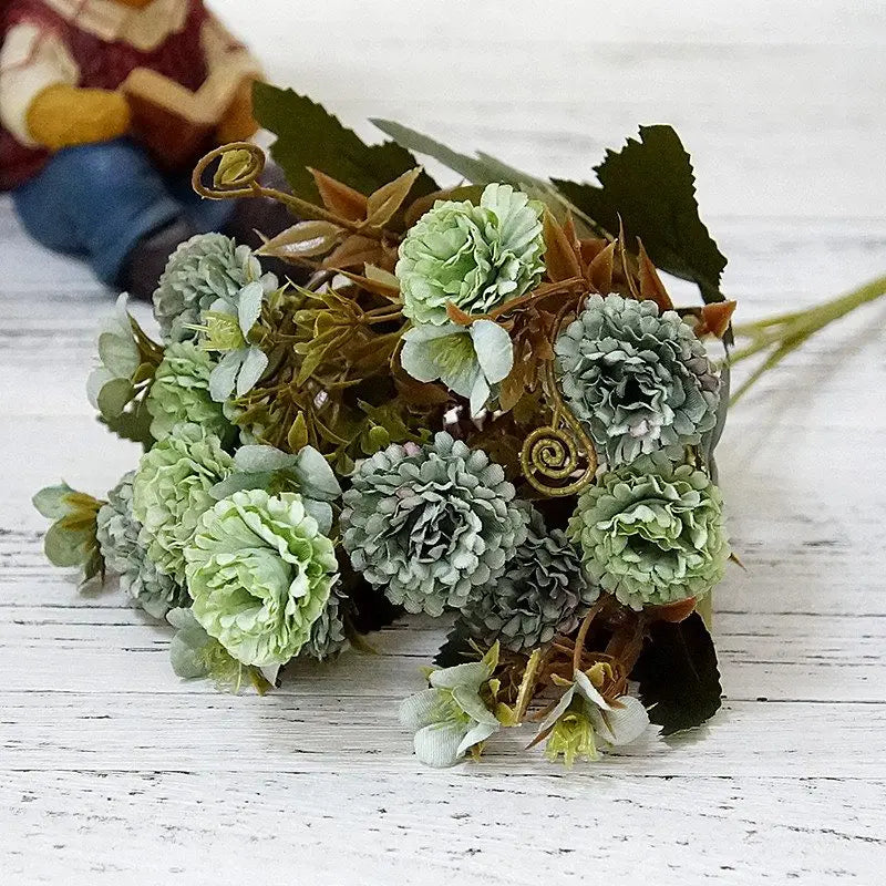 1 Bundle European Small Clove Carnations Artificial Flowers Wholesale Home Photography Soft Decoration Handmade Diy Materials