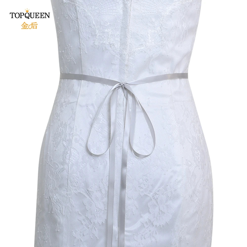 TOPQUEEN S489 Bridal Belt for Women Party Evening Wedding Dresses Sparkly Rhinestone Applique Sash Brides Femal Accessories