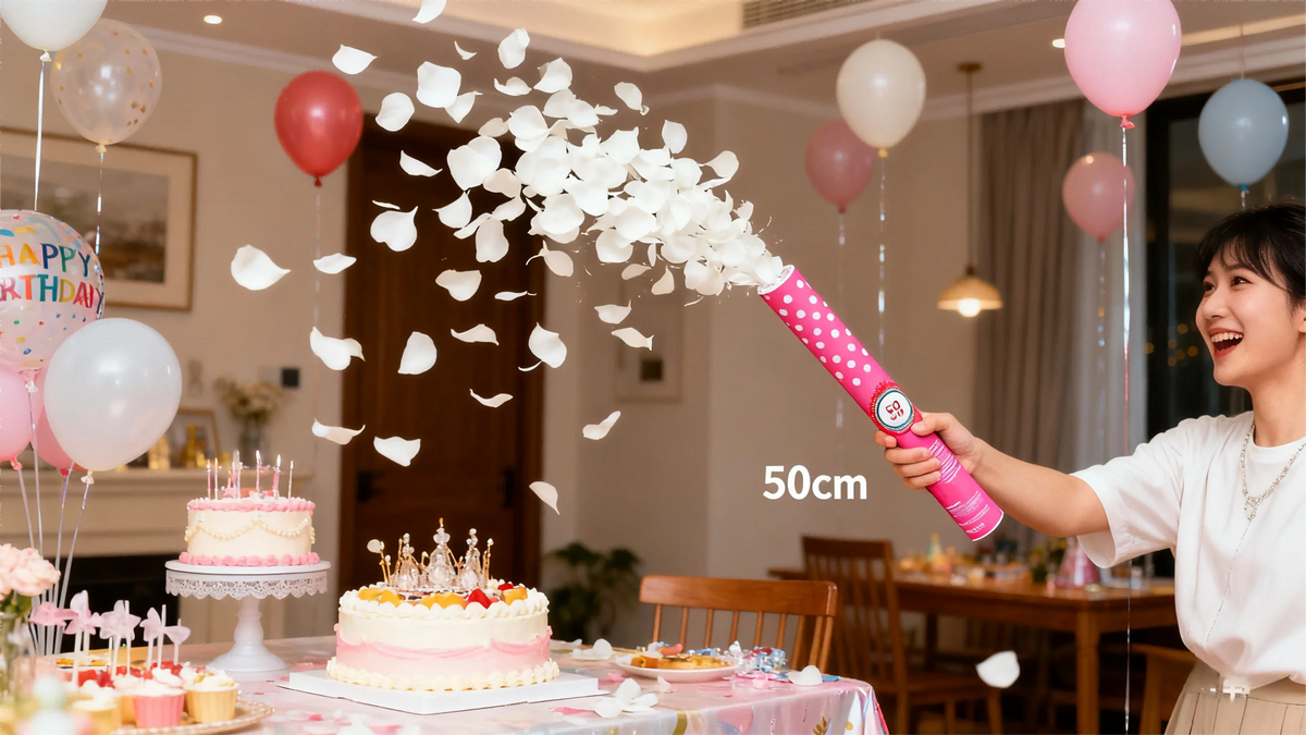 White Petals  Cannons for Wedding Birthday Baby Shower Anniversary Christmas New Year's Kids Fun Party Supplies Decorations
