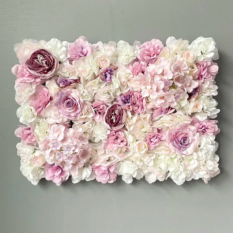 Silk Rose Flowers 3D Backdrop Wall Wedding Decoration Artificial Flower Wall Panel for Home Decor Backdrops Baby Shower