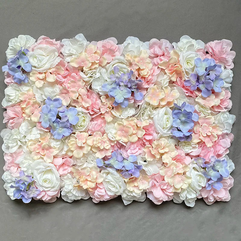 Silk Rose Flowers 3D Backdrop Wall Wedding Decoration Artificial Flower Wall Panel for Home Decor Backdrops Baby Shower