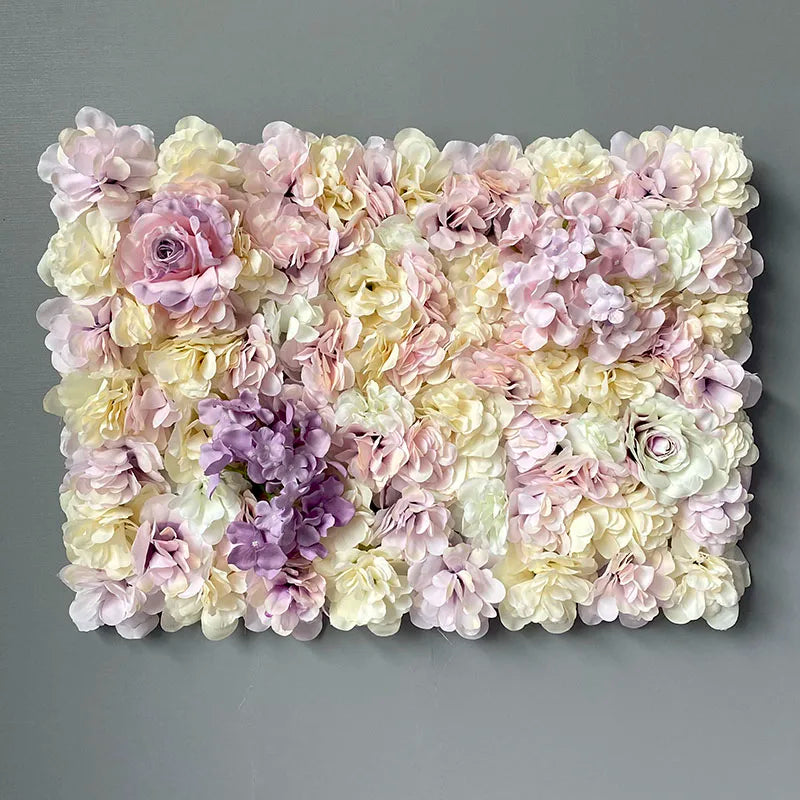 Silk Rose Flowers 3D Backdrop Wall Wedding Decoration Artificial Flower Wall Panel for Home Decor Backdrops Baby Shower