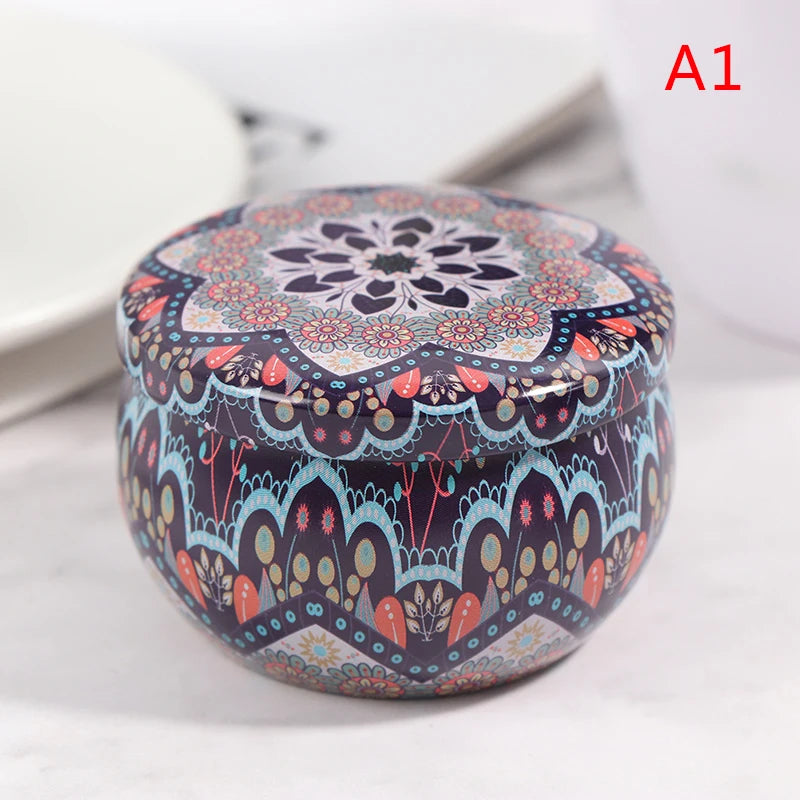 Drum-shaped Jewelry Candy Cookie Box Festive Party Supplies Rose Tea Pot Tin Box Small Fresh Home Garden Personality Jewelry Box