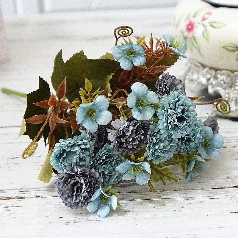 1 Bundle European Small Clove Carnations Artificial Flowers Wholesale Home Photography Soft Decoration Handmade Diy Materials