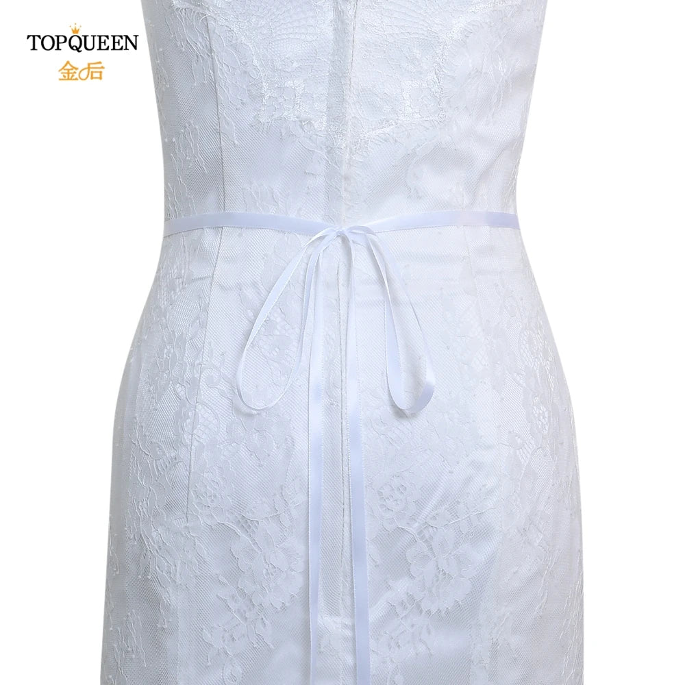TOPQUEEN S489 Bridal Belt for Women Party Evening Wedding Dresses Sparkly Rhinestone Applique Sash Brides Femal Accessories