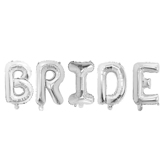5Pcs Rose Gold Letter Bride Foil Balloons Adult Wedding Decorations Valentines Day Party Bride i Love you Bachelor Supplies