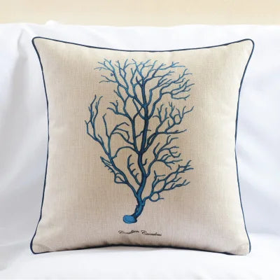 Mediterranean pillow American Marine Series  Pillow cushion home decorative Pillows Linen pillowcase sofa cushion