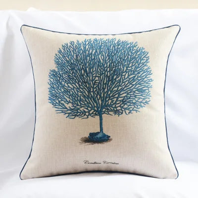 Mediterranean pillow American Marine Series  Pillow cushion home decorative Pillows Linen pillowcase sofa cushion