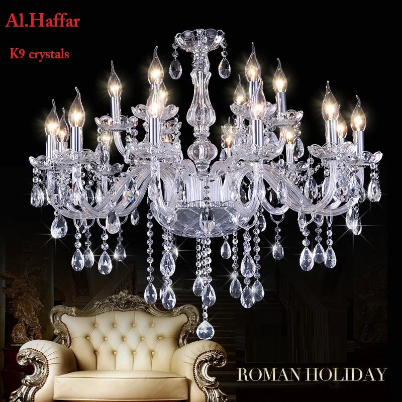 LED K9 Modern Ceiling Lustre Crystal Chandeliers Lustres De Cristal Chandelier AC110V/220V Ceiling Fixture Indoor Pendant Lamp