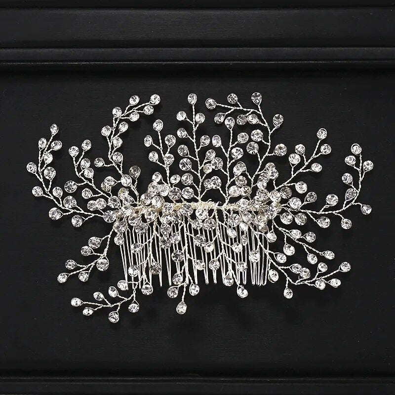 Full Rhinestone Bridal Hair Accessories Bridal Hair Comb Wedding Hair Ornaments Crystal Head Accessories Women Hair Combs