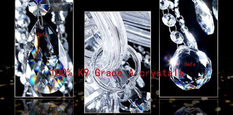 LED K9 Modern Ceiling Lustre Crystal Chandeliers Lustres De Cristal Chandelier AC110V/220V Ceiling Fixture Indoor Pendant Lamp