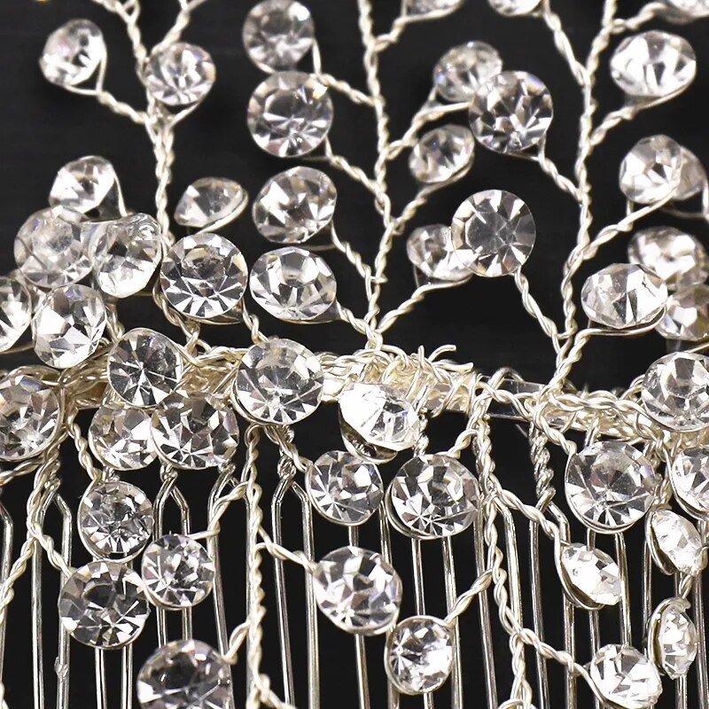 Full Rhinestone Bridal Hair Accessories Bridal Hair Comb Wedding Hair Ornaments Crystal Head Accessories Women Hair Combs