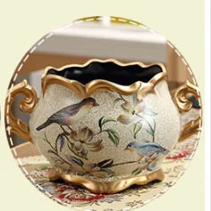 Retro desk vase living room dining table decorative handicrafts ornament flowerpot Classical vase floor