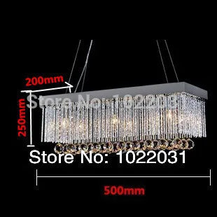 6LED bulb K9 crystal Chandelier popular design square New modern 90V ~260V  crystal lights Factory price  Bedroom lamp Hall