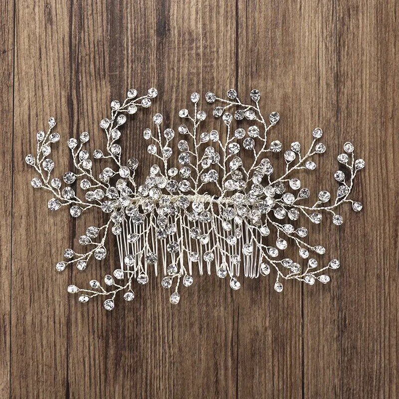 Full Rhinestone Bridal Hair Accessories Bridal Hair Comb Wedding Hair Ornaments Crystal Head Accessories Women Hair Combs