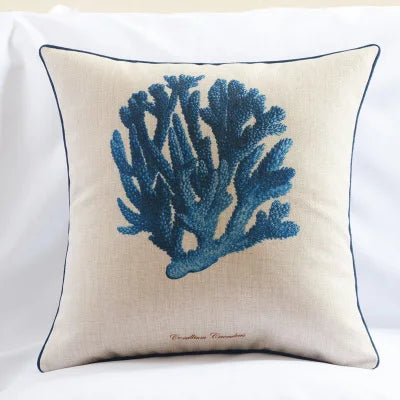 Mediterranean pillow American Marine Series  Pillow cushion home decorative Pillows Linen pillowcase sofa cushion