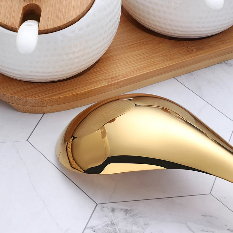 1PC High Quality 304 stainless steel Rainbow Large Chinese Rice Soup Serving Spoon Set Cutlery Tableware Kitchen Accessories