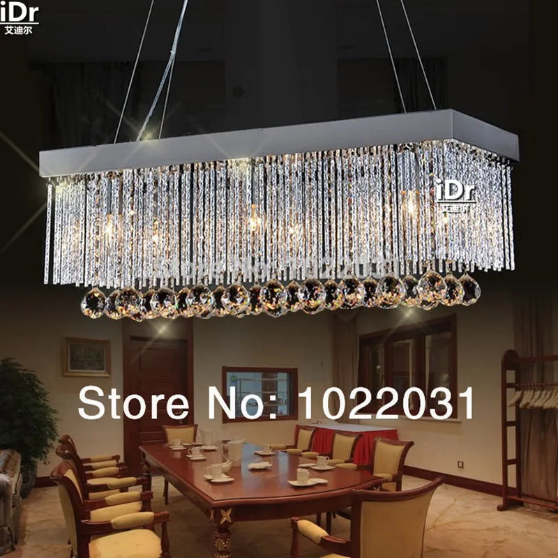 6LED bulb K9 crystal Chandelier popular design square New modern 90V ~260V  crystal lights Factory price  Bedroom lamp Hall
