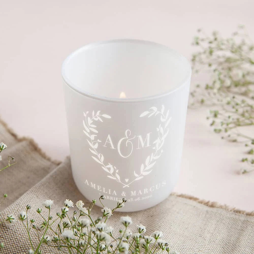Personalised Wedding Favor Tealight Holder without Candles Couple Gift Glass Scented Candle Jar Laser Engraving Home Decoration