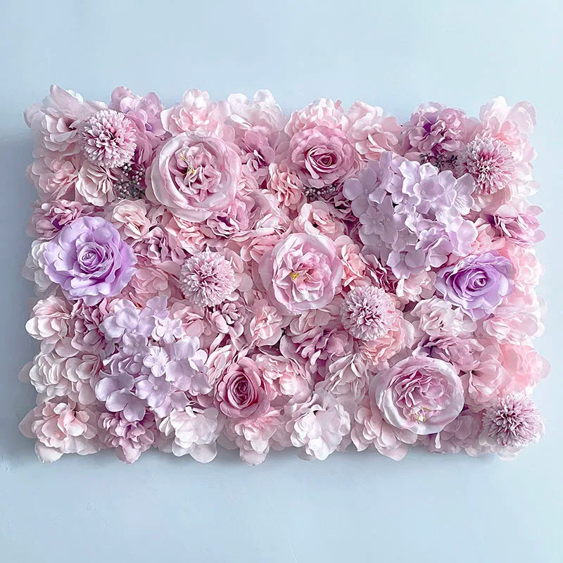 Silk Rose Flowers 3D Backdrop Wall Wedding Decoration Artificial Flower Wall Panel for Home Decor Backdrops Baby Shower