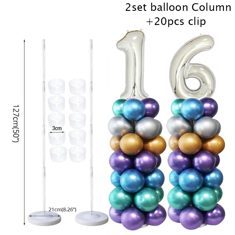 Table Balloon Arch Set Ballon Column Stand for Wedding Birthday Party Decorations Kids Balloons Accessories Christmas Decor ball